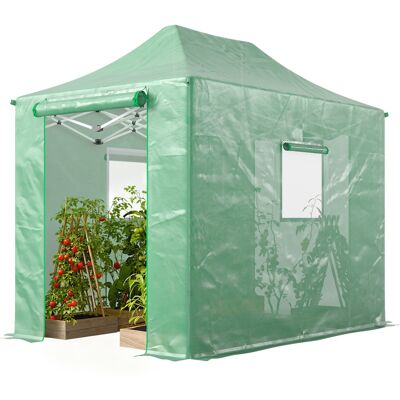 OEM Serre Pliante Pliable En Aluminium D'Environ 200 X 300 X 270 Cm, Avec Toit En Pente, Portes Et Fenêtres À Fermeture Éclair. Publicité OEM Serre Pliante Pliable En Aluminium D'Environ 200 X 300 X 270 Cm, Avec Toit En Pente, Portes Et Fenêtres À Fermeture Éclair. Publicité