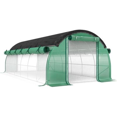 ACKERMAN Serre Outsunny 6 X 3 X 2 M, Serre En Aluminium Avec 12 Fenêtres, Portes Sectionnelles, Parois Latérales Enroulables, Tunnel En Aluminium Résistant Aux Uv, Serre À Tomates Résistante À L'Hiver Avec Anc - Publicité ACKERMAN Serre Outsunny 6 X 3 X 2 M, Serre En Aluminium Avec 12 Fenêtres, Portes Sectionnelles, Parois Latérales Enroulables, Tunnel En Aluminium Résistant Aux Uv, Serre À Tomates Résistante À L'Hiver Avec Anc - Publicité