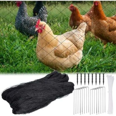 ABYSSE Filet Anti-oiseaux De 7,6 X 15,2 M Avec Maille Carrée De 2,5 Cm, Filet De Jardin Réutilisable Pour Poulailler, Filet De Volaille En Nylon Pour Clôture De Cerf Pour Protéger Les Arbres Fruitiers De Lég - Publicité ABYSSE Filet Anti-oiseaux De 7,6 X 15,2 M Avec Maille Carrée De 2,5 Cm, Filet De Jardin Réutilisable Pour Poulailler, Filet De Volaille En Nylon Pour Clôture De Cerf Pour Protéger Les Arbres Fruitiers De Lég - Publicité