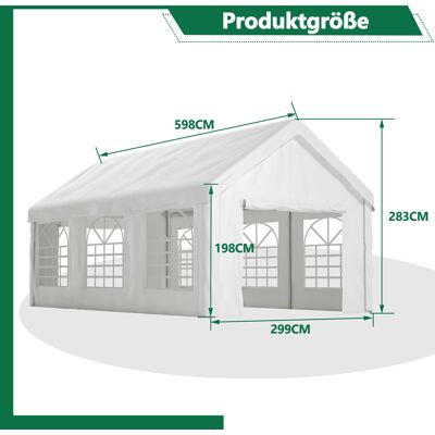ALLAUVE Abri De Voiture 3x6m, Double Portes Coulissantes Pour Accès Traversant Complet, Charpente Solide Anti-intempéries, Toit Et Rideaux Latéraux Démontables - Publicité ALLAUVE Abri De Voiture 3x6m, Double Portes Coulissantes Pour Accès Traversant Complet, Charpente Solide Anti-intempéries, Toit Et Rideaux Latéraux Démontables - Publicité