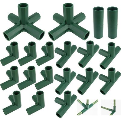 Vision Lot De 20 Raccords Pour Cadre De Serre, Connecteurs D'Angle Pour Cadres De Jardin, Étagères De Cadre De Jardin, 3, 4, 5 Voies, 16 Mm - Publicité Vision Lot De 20 Raccords Pour Cadre De Serre, Connecteurs D'Angle Pour Cadres De Jardin, Étagères De Cadre De Jardin, 3, 4, 5 Voies, 16 Mm - Publicité