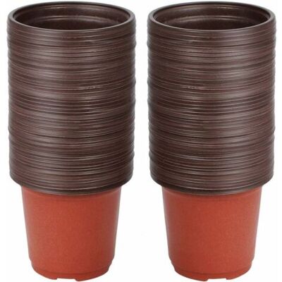 ABYSSE Lot De 100 Pots De Semis Ronds En Plastique Souple – 10 Cm Diamètre, 8,7 Cm Hauteur – Réutilisables Avec Drainage Pour Semis Intérieur Et Extérieur - Publicité ABYSSE Lot De 100 Pots De Semis Ronds En Plastique Souple – 10 Cm Diamètre, 8,7 Cm Hauteur – Réutilisables Avec Drainage Pour Semis Intérieur Et Extérieur - Publicité