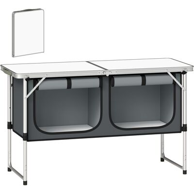 BEYAMIS Armoire Camping Aluminium Argent – Pliable – Rangement Pique-nique Et Barbecue – 120x47x70 Cm – Extérieur - Publicité BEYAMIS Armoire Camping Aluminium Argent – Pliable – Rangement Pique-nique Et Barbecue – 120x47x70 Cm – Extérieur - Publicité