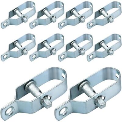 ABYSSE 10pcs Tendeur De Cloture 90mmtendeurs À Fil Barbelé Tendeur Grillage En Acier Galvanisé Pour Fil De Grillage Ou Autre Argent - Publicité ABYSSE 10pcs Tendeur De Cloture 90mmtendeurs À Fil Barbelé Tendeur Grillage En Acier Galvanisé Pour Fil De Grillage Ou Autre Argent - Publicité