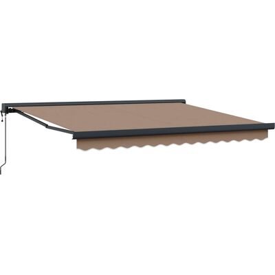 Vidaxl Auvent Rétractable Taupe 400 × 300 Cm Tissu Et Métal - Publicité Vidaxl Auvent Rétractable Taupe 400 × 300 Cm Tissu Et Métal - Publicité