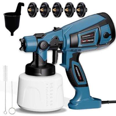 ABYSSE 800w Pistolet À Peinture, Hvlp Pistolet Peinture Electrique Avec Réservoir 1400ml, Pulvérisateurs De Peinture Pour Clôture Avec 5 Buses Et 3 Motifs Pour Armoires, Abri De Jardin, Plafonds, Clôtures - Publicité ABYSSE 800w Pistolet À Peinture, Hvlp Pistolet Peinture Electrique Avec Réservoir 1400ml, Pulvérisateurs De Peinture Pour Clôture Avec 5 Buses Et 3 Motifs Pour Armoires, Abri De Jardin, Plafonds, Clôtures - Publicité