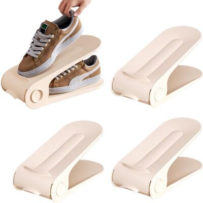 OEM 4 Pièces Organisateur Chaussures, Double Étage Réglable, Compartiments Modulaires, Pour Placard Chambre Sous Lit Salle De Sport Garage Salle De Bain - Publicité OEM 4 Pièces Organisateur Chaussures, Double Étage Réglable, Compartiments Modulaires, Pour Placard Chambre Sous Lit Salle De Sport Garage Salle De Bain - Publicité