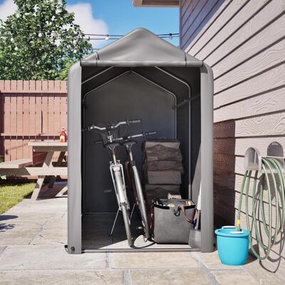 OEM Abri À Vélos 187 X 100 X 160 Cm, Structure En Acier Thermolaqué Noir, Tente Résistante Aux Intempéries Avec Bâche En Polyéthylène Gris Foncé Pour Vélos Et Outils De Jardin – Idéal Pour Balcon, Terrass - Publicité OEM Abri À Vélos 187 X 100 X 160 Cm, Structure En Acier Thermolaqué Noir, Tente Résistante Aux Intempéries Avec Bâche En Polyéthylène Gris Foncé Pour Vélos Et Outils De Jardin – Idéal Pour Balcon, Terrass - Publicité