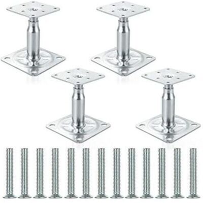 ABYSSE Support De Colonne Galvanisé Réglable 100-150 Mm – Acier Galvanisé Haute Qualité – Lot De 4 – Résistant À L'Usure Pour Constructions Extérieures - Publicité ABYSSE Support De Colonne Galvanisé Réglable 100-150 Mm – Acier Galvanisé Haute Qualité – Lot De 4 – Résistant À L'Usure Pour Constructions Extérieures - Publicité