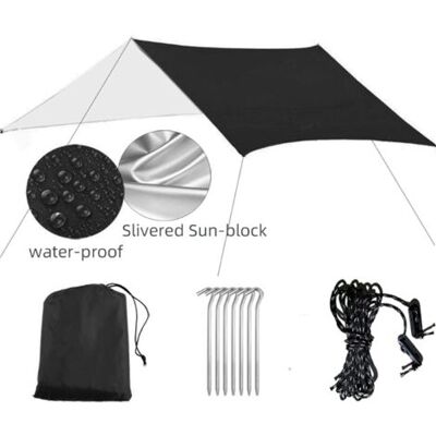 ABYSSE Tente D'Abri Solaire Imperméable 3 M X 3 M, Bâche Anti-uv, Tente De Plage, Ombrage, Hamac De Camping En Plein Air, Pare-pluie, Auvent De Camping, Haubans Et Piquets Inclus Pour La Randonnée, Le Sac À - Publicité ABYSSE Tente D'Abri Solaire Imperméable 3 M X 3 M, Bâche Anti-uv, Tente De Plage, Ombrage, Hamac De Camping En Plein Air, Pare-pluie, Auvent De Camping, Haubans Et Piquets Inclus Pour La Randonnée, Le Sac À - Publicité