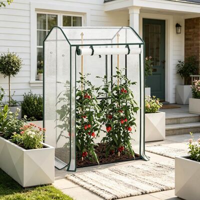 ACKERMAN Serre/tente D'Hiver Résistante Pour Plantes, Avec Porte Avant Zippée Enroulable, Idéale Pour Balcon, Terrasse Ou Jardin. Publicité ACKERMAN Serre/tente D'Hiver Résistante Pour Plantes, Avec Porte Avant Zippée Enroulable, Idéale Pour Balcon, Terrasse Ou Jardin. Publicité