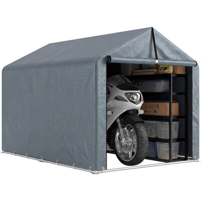 OEM Tente De Garage, 2,2 X 1,6 Mètres, Tente Étanche Pour Matériel, Avec Porte Enroulable, Toit Incliné, Structure En Acier, Protection Uv, Gris Foncé. Publicité OEM Tente De Garage, 2,2 X 1,6 Mètres, Tente Étanche Pour Matériel, Avec Porte Enroulable, Toit Incliné, Structure En Acier, Protection Uv, Gris Foncé. Publicité