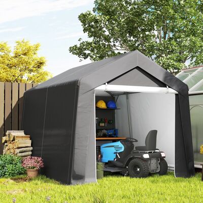 PZCC Abri De Voiture/garage 3x3 M, Étanche, Avec Porte Enroulable, Fenêtre D'Aération Et Bords Surélevés, Gris Foncé. Publicité PZCC Abri De Voiture/garage 3x3 M, Étanche, Avec Porte Enroulable, Fenêtre D'Aération Et Bords Surélevés, Gris Foncé. Publicité