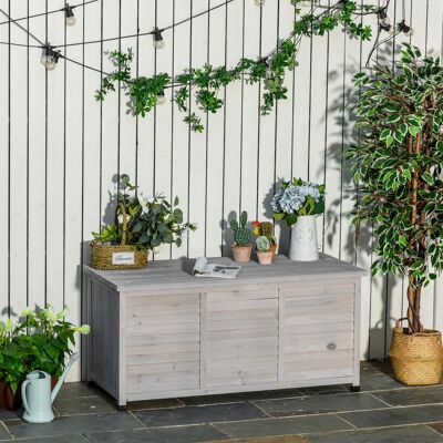 ACKERMAN Abri De Jardin, Abri À Outils, Armoire De Rangement, Résistant À L'Eau, En Bois De Sapin, Durable, Grande Capacité, 127 X 56 X 60 Cm, Gris - Publicité ACKERMAN Abri De Jardin, Abri À Outils, Armoire De Rangement, Résistant À L'Eau, En Bois De Sapin, Durable, Grande Capacité, 127 X 56 X 60 Cm, Gris - Publicité
