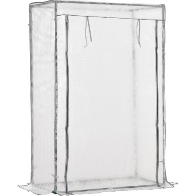 ACKERMAN Serre Avec Film Filet Pe, Porte, Serre D'Hiver En Acier, Serre Chaude Pour Balcon, Jardin, Serre À Tomates 101 X 50 X 150 Cm, Serre Pour Tomates, Légumes, Fleurs, Blanche - Publicité ACKERMAN Serre Avec Film Filet Pe, Porte, Serre D'Hiver En Acier, Serre Chaude Pour Balcon, Jardin, Serre À Tomates 101 X 50 X 150 Cm, Serre Pour Tomates, Légumes, Fleurs, Blanche - Publicité