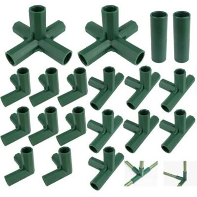 Vision Lot De 20 Raccords Pour Cadre De Serre, Connecteurs D'Angle Pour Cadres De Jardin, Étagères De Cadre De Jardin, 3, 4, 5 Voies, 16 Mm - Publicité Vision Lot De 20 Raccords Pour Cadre De Serre, Connecteurs D'Angle Pour Cadres De Jardin, Étagères De Cadre De Jardin, 3, 4, 5 Voies, 16 Mm - Publicité