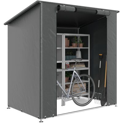 DEVOKO Tente De Garage, Gris Foncé, 1,9 X 1,2 M, Avec Portes, Imperméable, Pour Extérieur, Abri Extérieur, Protection Véhicule Matériel - Publicité DEVOKO Tente De Garage, Gris Foncé, 1,9 X 1,2 M, Avec Portes, Imperméable, Pour Extérieur, Abri Extérieur, Protection Véhicule Matériel - Publicité