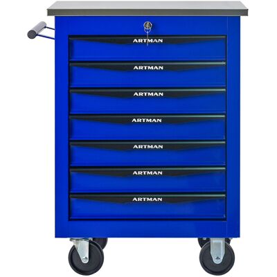 ACKERMAN 7 Schubladen Multifunktional Werkzeugwagen Mit Rädern, Metall-roll-werkzeugwagenlager Für Garage Workshop Warehouse Reparaturwerkstatt-mit Edelstahldach-schwarz & Blau(black&blue) - Publicité ACKERMAN 7 Schubladen Multifunktional Werkzeugwagen Mit Rädern, Metall-roll-werkzeugwagenlager Für Garage Workshop Warehouse Reparaturwerkstatt-mit Edelstahldach-schwarz & Blau(black&blue) - Publicité