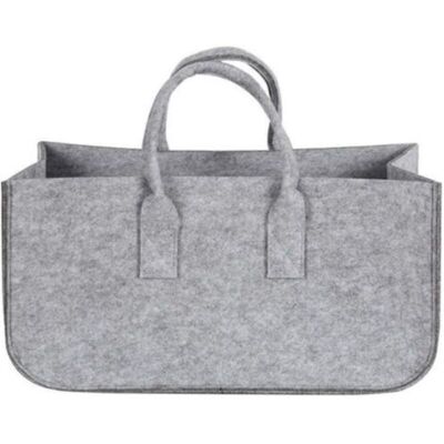 URSUS Panier À Bûches Pliable En Feutre Pour Cheminée, Sac De Transport Pour Bois De Cheminée, Panier De Rangement (gris) - Publicité URSUS Panier À Bûches Pliable En Feutre Pour Cheminée, Sac De Transport Pour Bois De Cheminée, Panier De Rangement (gris) - Publicité