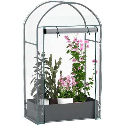ARRIGONI Mini Serre De Jardin Serre Balcon Avec Sac De Plantation Et Housse En Plastique Renforcé, Porte Enroulable, Transparente - Publicité ARRIGONI Mini Serre De Jardin Serre Balcon Avec Sac De Plantation Et Housse En Plastique Renforcé, Porte Enroulable, Transparente - Publicité