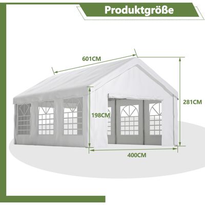 ALLAUVE Garage Métallique 4x6m – Double Portes Coulissantes Avant Et Arrière Pour Accès Des Deux Côtés, Ossature Robuste Anti-intempéries – Toiture Et Panneaux Latéraux Démontables - Publicité ALLAUVE Garage Métallique 4x6m – Double Portes Coulissantes Avant Et Arrière Pour Accès Des Deux Côtés, Ossature Robuste Anti-intempéries – Toiture Et Panneaux Latéraux Démontables - Publicité