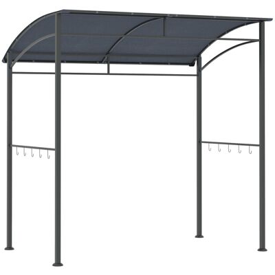 YUDO Abri De Barbecue, Pavillon De Cuisson, Protection Contre La Pluie, Crochets À Accessoires, Cadre En Acier Gris, 215 X 150 X 174/220 Cm - Publicité YUDO Abri De Barbecue, Pavillon De Cuisson, Protection Contre La Pluie, Crochets À Accessoires, Cadre En Acier Gris, 215 X 150 X 174/220 Cm - Publicité