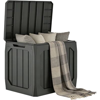 ARRIGONI Coffre De Rangement Exterieur 121l, Coffre De Jardin Avec Poignées, Conteneur Étanche, 56 X 45 X 53 Cm, Noir - Publicité ARRIGONI Coffre De Rangement Exterieur 121l, Coffre De Jardin Avec Poignées, Conteneur Étanche, 56 X 45 X 53 Cm, Noir - Publicité