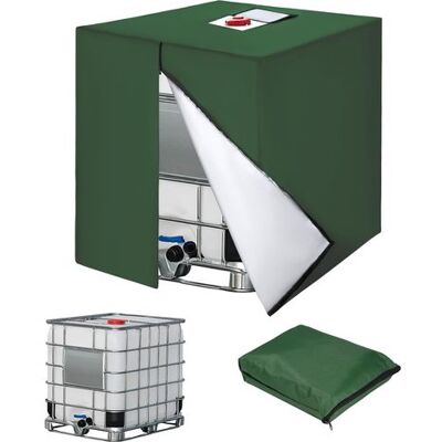 ABYSSE Bache Pour Cuve 1000l Ibc, 210d Réservoir D'Eau Couvercle, Anti-uv Housse Protection Cuve, Bâche De Protection Cuve Ibc Avec Fermeture Éclair, 120 X 100 X 116 Cm(vert) - Publicité ABYSSE Bache Pour Cuve 1000l Ibc, 210d Réservoir D'Eau Couvercle, Anti-uv Housse Protection Cuve, Bâche De Protection Cuve Ibc Avec Fermeture Éclair, 120 X 100 X 116 Cm(vert) - Publicité