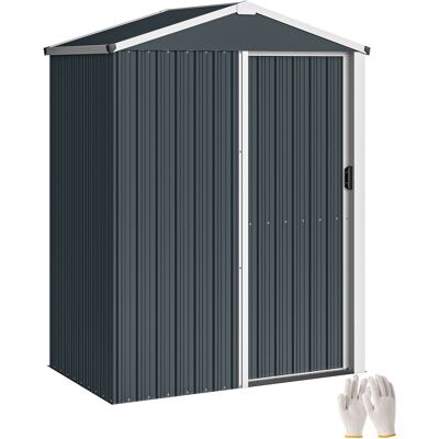 ARRIGONI Abri De Jardin En Métal 1,2 M², Cabane Jardin Extérieure, Porte Coulissante Verrouillable Et Gants, 136x87x179cm, Gris - Publicité ARRIGONI Abri De Jardin En Métal 1,2 M², Cabane Jardin Extérieure, Porte Coulissante Verrouillable Et Gants, 136x87x179cm, Gris - Publicité