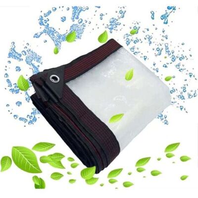 SCORPIO Bâche Imperméable Transparente Avec Œillets-pour Meubles De Jardin-utilisable En Extérieur-imperméable À La Pluie-isolation Des Plantes-résistant À La Poussière-avec Cordon De Serrage 2 X 2 M - Publicité SCORPIO Bâche Imperméable Transparente Avec Œillets-pour Meubles De Jardin-utilisable En Extérieur-imperméable À La Pluie-isolation Des Plantes-résistant À La Poussière-avec Cordon De Serrage 2 X 2 M - Publicité