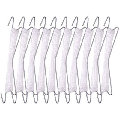 ABYSSE Crochets De Support De Tomate En Acier Galvanisé – Lot De 12 Crochets Avec 10m De Corde Nylon – Résistants À La Rouille Et À La Corrosion - Publicité ABYSSE Crochets De Support De Tomate En Acier Galvanisé – Lot De 12 Crochets Avec 10m De Corde Nylon – Résistants À La Rouille Et À La Corrosion - Publicité