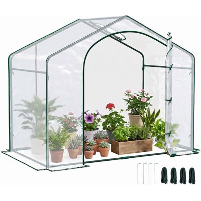 ARRIGONI Serre De Jardin Exterieure Avec Porte Zippee Et Aeration En Plastique Et Acier 180x100x152 Cm Transparente - Publicité ARRIGONI Serre De Jardin Exterieure Avec Porte Zippee Et Aeration En Plastique Et Acier 180x100x152 Cm Transparente - Publicité
