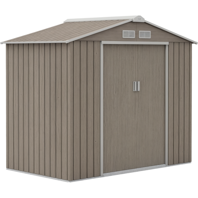 ARRIGONI Abri De Jardin 2,77 M² - Remise Pour Outils Avec Fondation - Cabanon Porte Verrouillable - Tôle D'Acier Marron Clair - Publicité ARRIGONI Abri De Jardin 2,77 M² - Remise Pour Outils Avec Fondation - Cabanon Porte Verrouillable - Tôle D'Acier Marron Clair - Publicité
