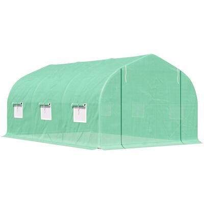 ACKERMAN Serre Tunnel En Aluminium, Serre Chaude, Châssis Froid, Serre À Plantes, Serre À Tomates, Toit À Pignon, 450 × 300 Cm (l) × 205 Cm (h) - Publicité ACKERMAN Serre Tunnel En Aluminium, Serre Chaude, Châssis Froid, Serre À Plantes, Serre À Tomates, Toit À Pignon, 450 × 300 Cm (l) × 205 Cm (h) - Publicité