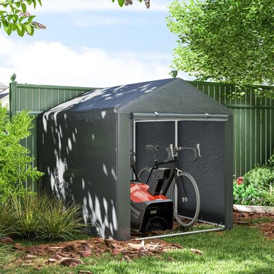 SANMINE HABITAT Abri De Jardin Tente De Stockage Portable Abri De Vélo Garage Pour Extérieur Avec Cadre En Acier Galvanisé Grande Porte - Publicité SANMINE HABITAT Abri De Jardin Tente De Stockage Portable Abri De Vélo Garage Pour Extérieur Avec Cadre En Acier Galvanisé Grande Porte - Publicité