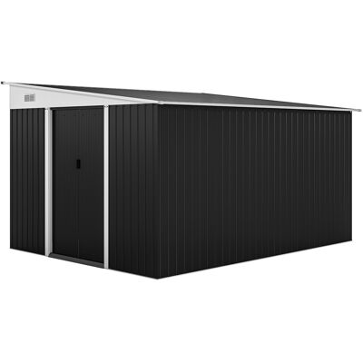 ARRIGONI Abri De Jardin Pour Outils Avec Porte Coulissante Acier Noir - Publicité ARRIGONI Abri De Jardin Pour Outils Avec Porte Coulissante Acier Noir - Publicité
