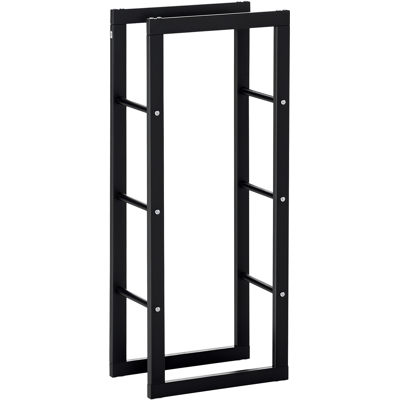 RCBBETT ZA SAS Homcom Range Bûches Etagère Porte Bois De Cheminée Porte-bûches Intérieur Et Extérieur Charge Max. 100 Kg Dim. 40l X 25l X 100h Cm Métal Noir - Publicité RCBBETT ZA SAS Homcom Range Bûches Etagère Porte Bois De Cheminée Porte-bûches Intérieur Et Extérieur Charge Max. 100 Kg Dim. 40l X 25l X 100h Cm Métal Noir - Publicité