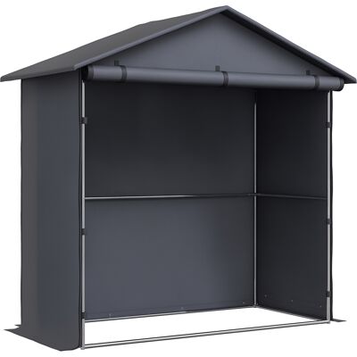 ALTHOME Tente Garage 1,1×2 M, Entrée Enroulable, Acier Et 420d Oxford, Rangement, Vélos/outils, Uv30+, Cordes Et Piquets, Gris Foncé - Publicité ALTHOME Tente Garage 1,1×2 M, Entrée Enroulable, Acier Et 420d Oxford, Rangement, Vélos/outils, Uv30+, Cordes Et Piquets, Gris Foncé - Publicité