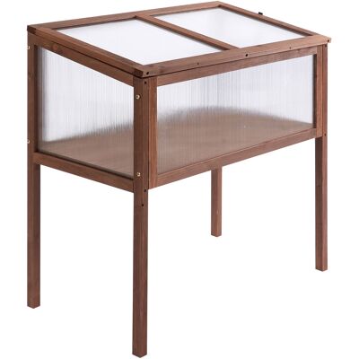 ARRIGONI Mini Serre Sur Pieds Dim. 90l X 50l X 93h Cm Toit Ouvrable Panneaux De Polycarbonate Bois Sapin Traité - Publicité ARRIGONI Mini Serre Sur Pieds Dim. 90l X 50l X 93h Cm Toit Ouvrable Panneaux De Polycarbonate Bois Sapin Traité - Publicité
