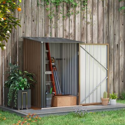 ACKERMAN Abri De Jardin En Acier, 0,92 M², Abri À Outils Avec Toit Pentu, Armoire De Jardin Verrouillable, Abri Pour Balcon Ou Terrasse, 100 X 103 X 160 Cm, Marron - Publicité ACKERMAN Abri De Jardin En Acier, 0,92 M², Abri À Outils Avec Toit Pentu, Armoire De Jardin Verrouillable, Abri Pour Balcon Ou Terrasse, 100 X 103 X 160 Cm, Marron - Publicité