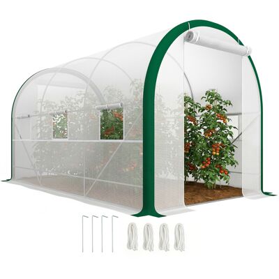 ARRIGONI Serre Tunnel De Jardin Avec Portes Et Fenetres 3,5 X 2 X 2 M - Publicité ARRIGONI Serre Tunnel De Jardin Avec Portes Et Fenetres 3,5 X 2 X 2 M - Publicité