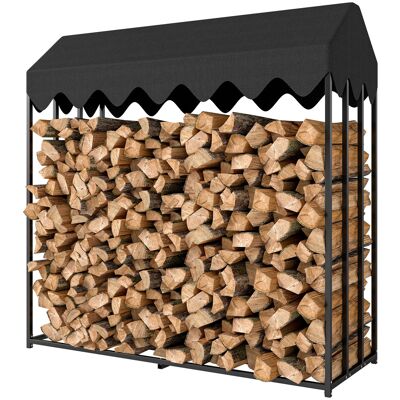 OEM Range Bûches Extérieur, Étagère À Bûches Avec Housse De Protection 600d Oxford Capacité 1,9 M³, Acier 186x70x185cm Noir - Publicité OEM Range Bûches Extérieur, Étagère À Bûches Avec Housse De Protection 600d Oxford Capacité 1,9 M³, Acier 186x70x185cm Noir - Publicité