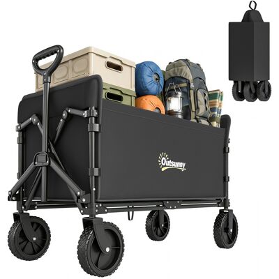 ARRIGONI Chariot De Jardin Pliable 120l Avec Panneau Ouvrant Acier Et Polyester 90x48x62 Cm Noir - Publicité ARRIGONI Chariot De Jardin Pliable 120l Avec Panneau Ouvrant Acier Et Polyester 90x48x62 Cm Noir - Publicité