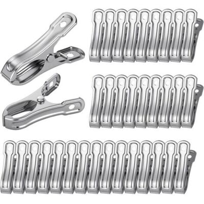 ABYSSE 35pcs Clips De Film, Pinces De Jardin En Acier Inoxydable Pour Serre, Clips De Fixation Solide Aux Intempéries Arceaux De Jardin Pour Tissu D'Ombrage, Couverture Végétale Serre - Publicité ABYSSE 35pcs Clips De Film, Pinces De Jardin En Acier Inoxydable Pour Serre, Clips De Fixation Solide Aux Intempéries Arceaux De Jardin Pour Tissu D'Ombrage, Couverture Végétale Serre - Publicité