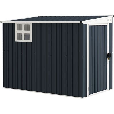 ARRIGONI Abri De Jardin En Acier Avec Fenetre Et Ventilations Gris Fonce - Publicité ARRIGONI Abri De Jardin En Acier Avec Fenetre Et Ventilations Gris Fonce - Publicité