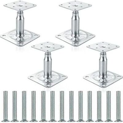 ABYSSE Support De Colonne Galvanisé Réglable De 100 À 150 Mm, Construction Robuste Pour Toiture – Lot De 4 - Publicité ABYSSE Support De Colonne Galvanisé Réglable De 100 À 150 Mm, Construction Robuste Pour Toiture – Lot De 4 - Publicité