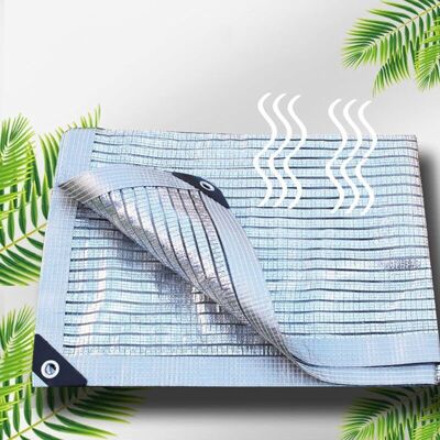ENLENK Filet D'Ombrage En Aluminium Réfléchissant 75%,shade Net,tissu D'Ombre Résistant Aux Uv,voile D'Ombrage Coupe-vent,pour Abri De Voiture/fleurs/plantes De Serre,argent (2x3m) - Publicité ENLENK Filet D'Ombrage En Aluminium Réfléchissant 75%,shade Net,tissu D'Ombre Résistant Aux Uv,voile D'Ombrage Coupe-vent,pour Abri De Voiture/fleurs/plantes De Serre,argent (2x3m) - Publicité