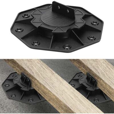 ABYSSE Socle De Terrasse Réglable, Palier De Sol Réglable En Hauteur 18-30 Mm - Palier De Planche - Palier De Planche De Terrasse - Bois - Publicité ABYSSE Socle De Terrasse Réglable, Palier De Sol Réglable En Hauteur 18-30 Mm - Palier De Planche - Palier De Planche De Terrasse - Bois - Publicité