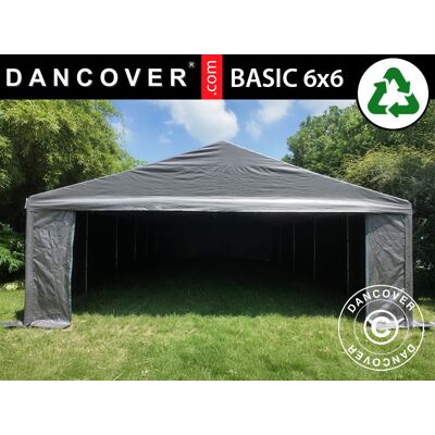 Tente De Stockage Basic, 6x6m, Pe 300, Gris - Dancover - Publicité Tente De Stockage Basic, 6x6m, Pe 300, Gris - Dancover - Publicité