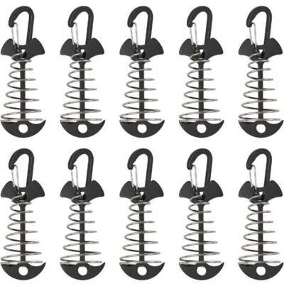 ABYSSE Piquets D'Ancrage De Surface, Alliage D'Aluminium Coupe-vent, Piquets De Tente En Arête De Poisson Avec Boucle À Ressort, Ancrage De Corde À Vent Portable Pour Camping En Plein Air, 10 Pièces - Publicité ABYSSE Piquets D'Ancrage De Surface, Alliage D'Aluminium Coupe-vent, Piquets De Tente En Arête De Poisson Avec Boucle À Ressort, Ancrage De Corde À Vent Portable Pour Camping En Plein Air, 10 Pièces - Publicité